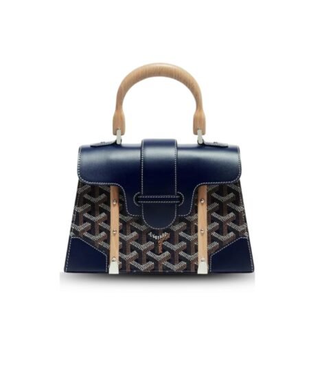 Goyard Saigon Structure Mini Bag Navy Blue For Women 7.9in/20cm SAIGOBMINTY12CL12P
