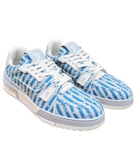 Louis Vuitton Retro Basketball Sneakers Blue For Women