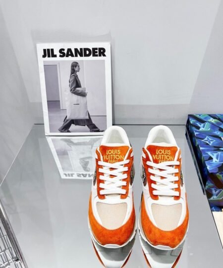 Louis Vuitton Run Away Sneaker Monogram Material Orange For Women LV