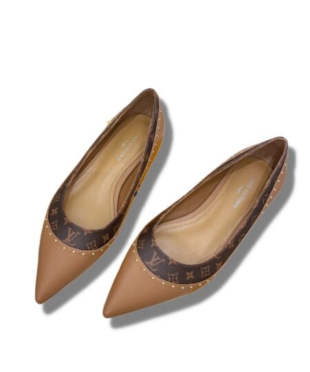 Louis Vuitton Signature Flat Ballerina Brown For Women
