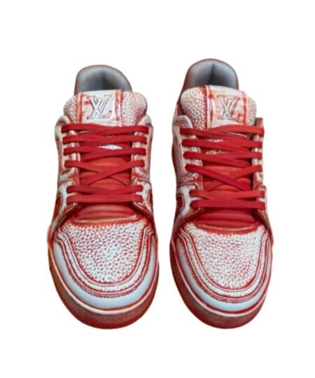 Louis Vuitton Trainer Sneaker LV Red For Women