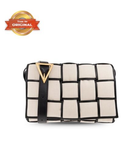 [True-to-ORIGINAL] Bottega Veneta Padded Cassette Beige And Black, For Women, Women’s Bags 10.2in/26cm 710210V2AJ19811