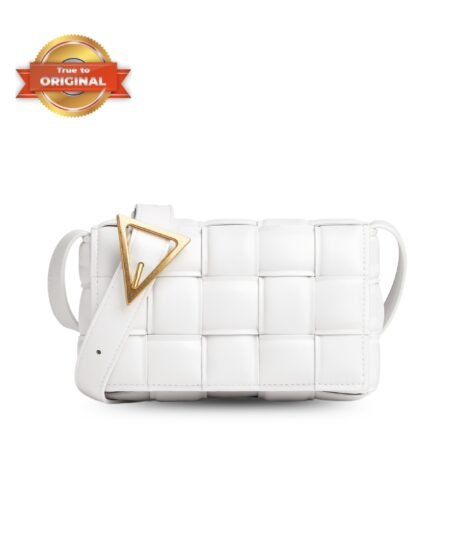 [True-to-ORIGINAL] Bottega Veneta Small Padded Cassette White , For Women, Women’s Bags 7.5in/19cm 717506VCQR19009