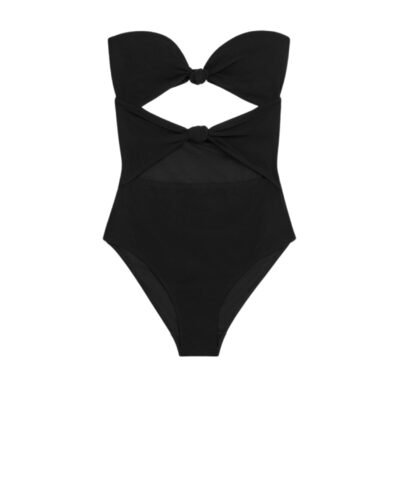 Celine Triomphe Swimsuit With Bows Black For Women RZ009152C.38NO