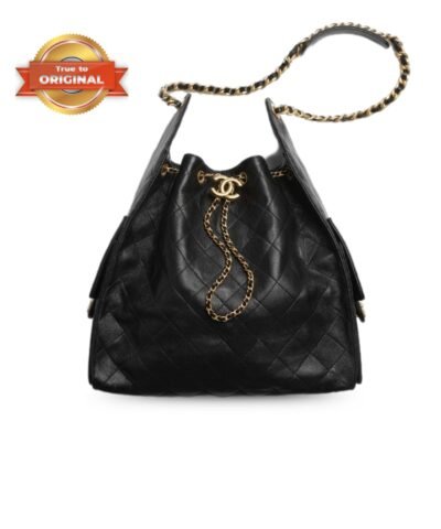 [True-to-ORIGINAL] Chanel 25 Medium Handbag Black For Women 11.8in/30cm AS5311-B20304-94305