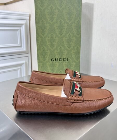 Gucci Men’s Loafers With Web Details Brown For Men 6246981