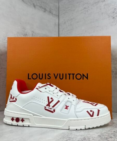 Louis Vuitton Women’s LV Trainer Sneaker Red For Women LV