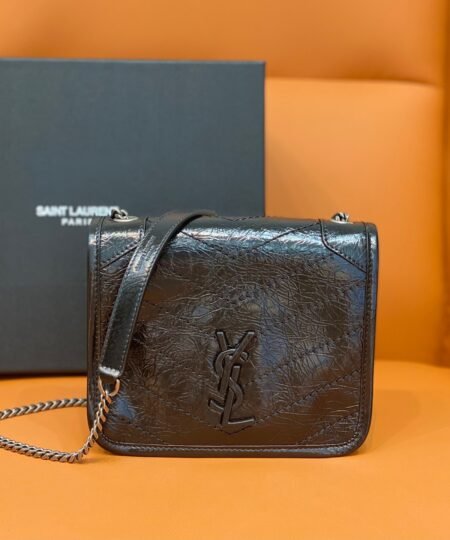 Saint Laurent Niki Wallets On Chain Black For Women 7.5in/19cm