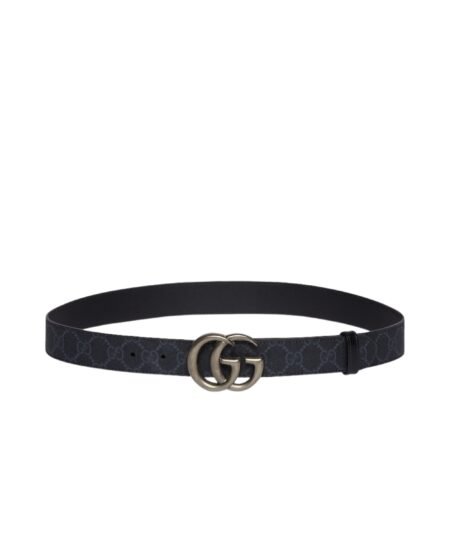 Gucci GG Marmont Thin Belt 25mm Black For Men 414516 92TIT 1000