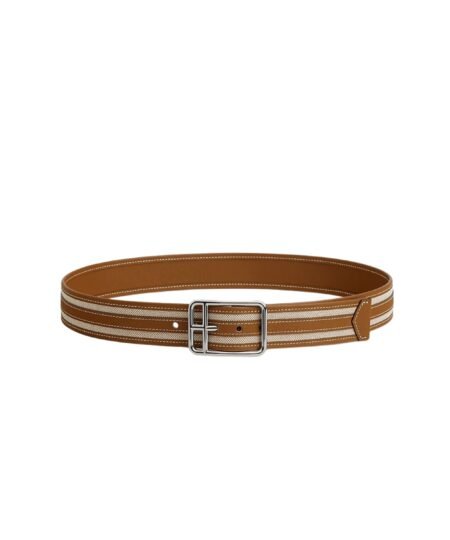 Hermes Half Cod Riviera 38 Reversible Leather Belt 38mm Ecru/Beige H011767UKAA085