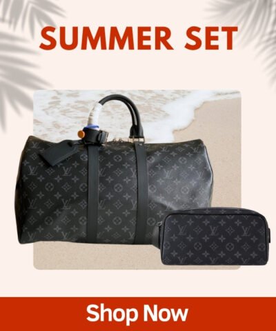 Summer Set Louis Vuitton: Keepall Bandoulière 45 + Toilet Dopp Kit