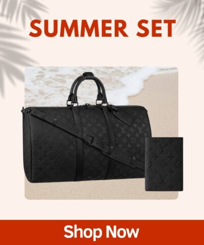 Summer Set Louis Vuitton: Keepall Bandoulière 50 Bag + Passport Cover Wallet