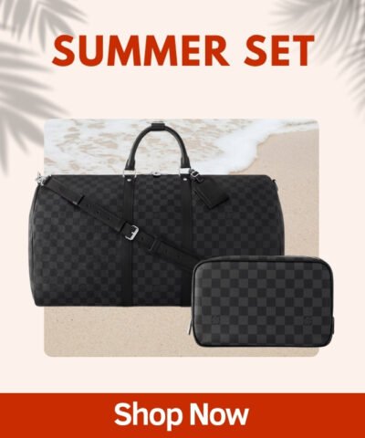 Summer Set Louis Vuitton: Keepall Bandoulière 55 Bag + Toilet Pouch GM