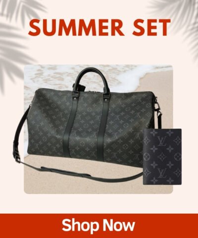 Summer Set Louis Vuitton: Keepall Bandouliere 55 + Passport Cover Wallet