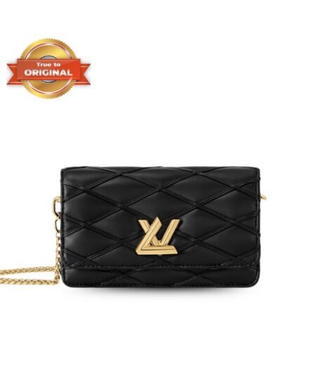 [True-to-ORIGINAL] Louis Vuitton Wallet On Chain GO-14 Black For Women 7.9in/20cm – M13139