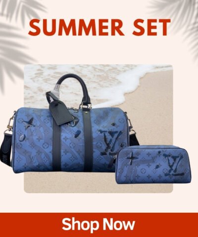 Summer Set Louis Vuitton: Louis Vuitton Keepall Bandoulière 35 Bag + Dopp Kit