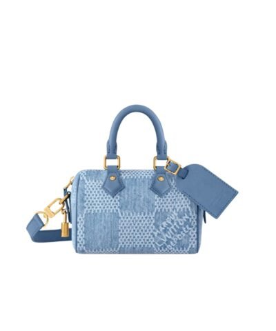 Louis Vuitton Speedy 18 Bandoulière Bags Blue For Men 18cm/7.1in – N00208