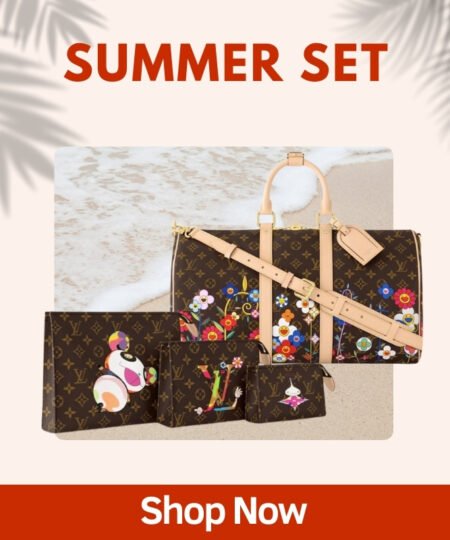 Summer Set Louis Vuitton: LV x TM Keepall Bandoulière 45 + LV x TM Trio Toiletry Pouch