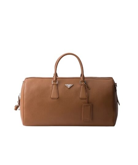 Prada Leather Duffel Bag Cognac For Men 50cm/20in – 2VC048_2BBE_F0046_V_OOO
