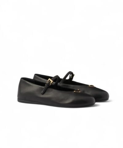 Prada Leather Ballerinas Black For Women 1F793N_038_F0002_F_005