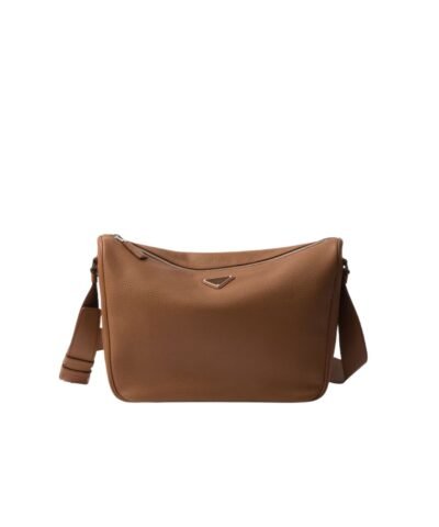 Prada Leather Shoulder Bag Cognac For Men 30cm/12in – 2VH182_2BBE_F0046_V_DOF