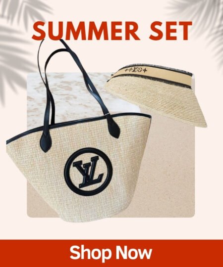 Summer Set Louis Vuitton: Saint Jacques Raffia Bag + LV Straw Visiere Hat