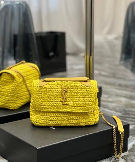 Saint Laurent Niki Baby Chain Bag Yellow For Women, Women’s Bags 8.2in/21cm YSL