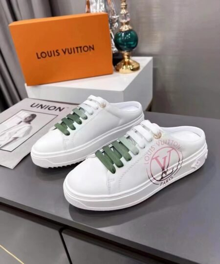Louis Vuitton Women’s Time Out Open-Back Sneaker Green For Women LV 1AA1CZ