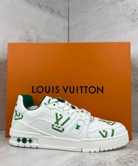 Louis Vuitton Women’s LV Trainer Sneaker Green For Women LV 1AAGXF