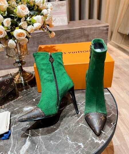Louis Vuitton Women’s Cherie Ankle Boots Green Women LV