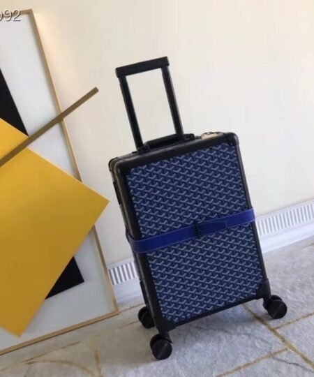 Goyard Bourget PM Trolley Case Navy Blue For Women‎ 19.7in/50cm