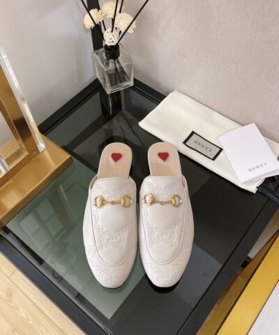 Gucci Women’s GG Matelasse Princetown Slipper White For Women GG 699901 BKO60 9124