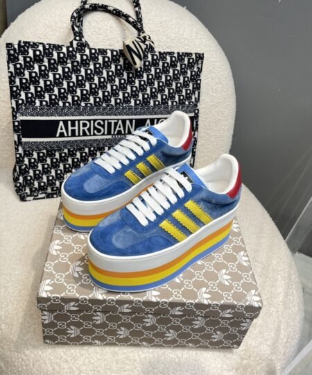 Alternative view of Gucci x Adidas Women’s GG Gazelle Sneaker Blue For Women GG