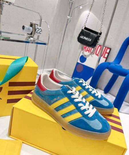 Gucci x Adidas Women’s Gazelle Sneaker Blue For Women GG