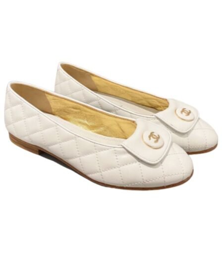 Chanel Ballet Flats White For Women