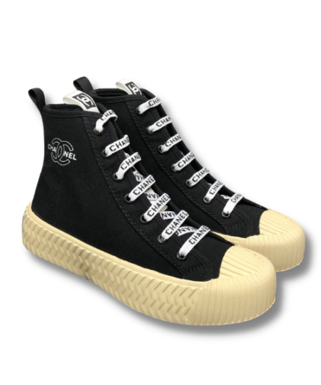 Chanel Sneakers Black High Top For Women