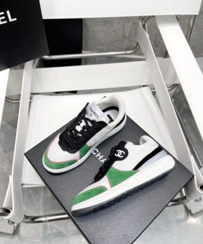 Chanel Sneakers White/Green For Women, Women’s Shoes