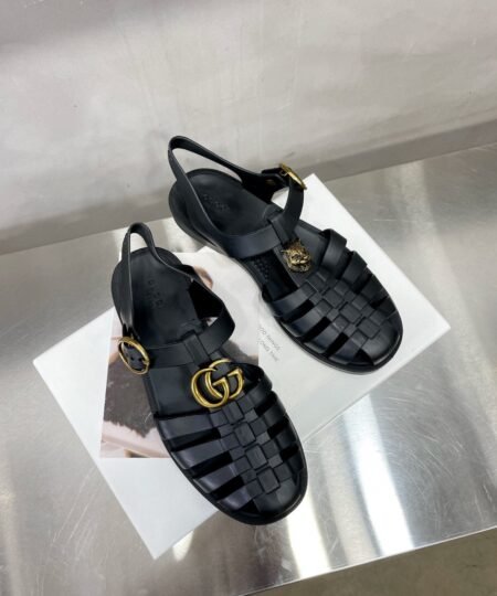 Alternative view of Gucci Women’s Rubber Buckle Strap Sandal Black For Women 463463 J8700 1000