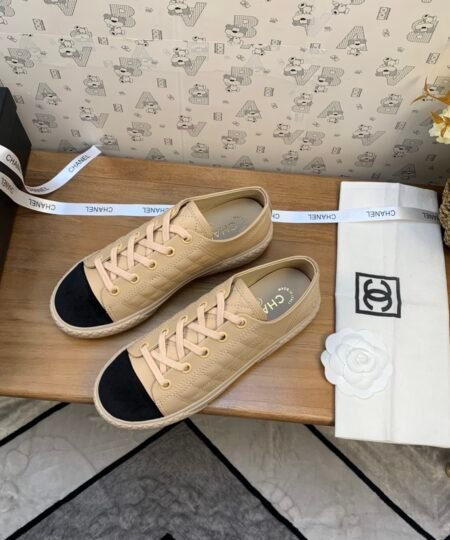 Chanel Women’s Sneakers Beige And Black For Women