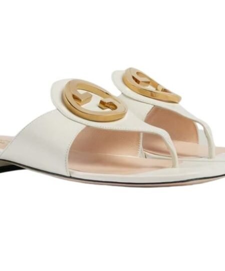 Gucci Blondie Thong Sandal White For Women ‎‎739048 C9D00 9022
