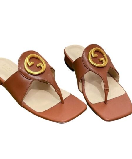 Gucci Blondie Thong Sandal Brown For Women ‎‎