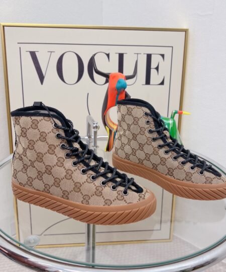 Gucci Women’s High-Top Maxi GG Sneaker Beige For Women GG