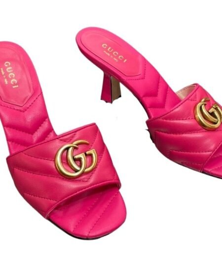 Gucci Double G Slide Sandal Pink For Women 674839 BKO00 5752