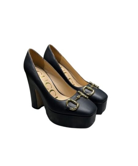 Gucci High Heel Pump With Horsebit Black For Women