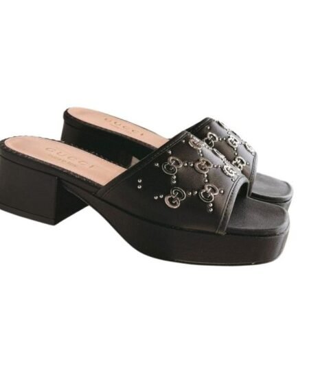 Gucci Interlocking G Slide Sandal Black For Women