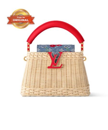 [True-to-ORIGINAL] Louis Vuitton LV x TM Capucines Mini Rattan For Women 8.3in/21cm M14295