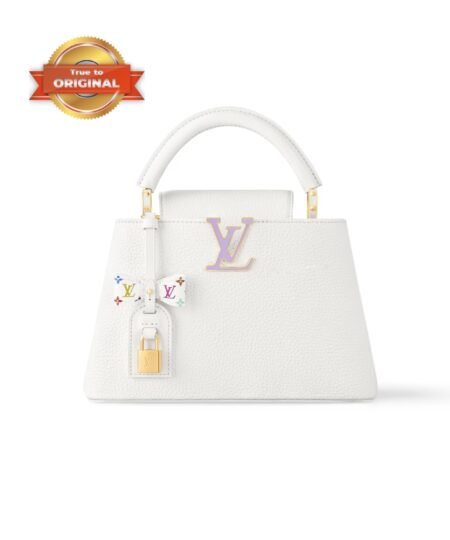 [True-to-ORIGINAL] Louis Vuitton LV x TM Capucines BB White For Women 10.6in/27cm M13253