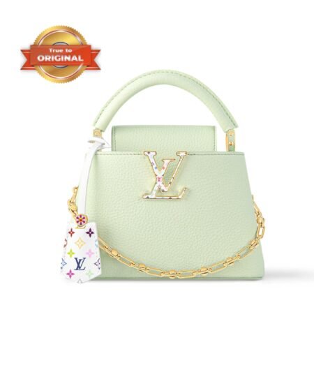 [True-to-ORIGINAL] Louis Vuitton LV x TM Capucines Mini Vert d’Eau Green For Women 8.3in/21cm M14101