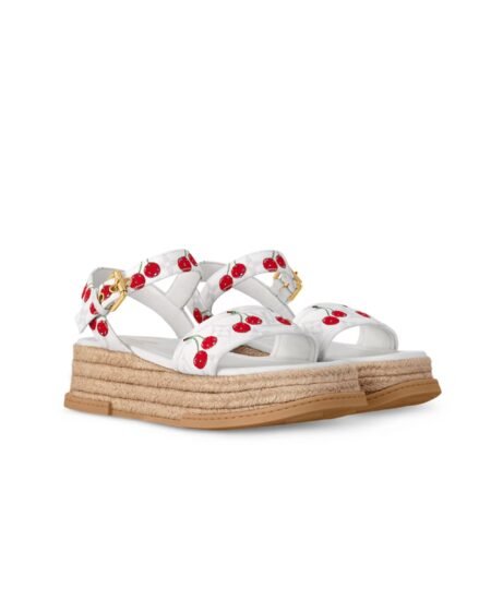 Louis Vuitton LV x TM Maya Platform Sandal White For Women 1AHNSL