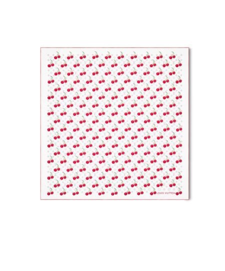 Louis Vuitton LV x TM Monogram Cerise Shawl White For Women 46.5in/118cm M96076